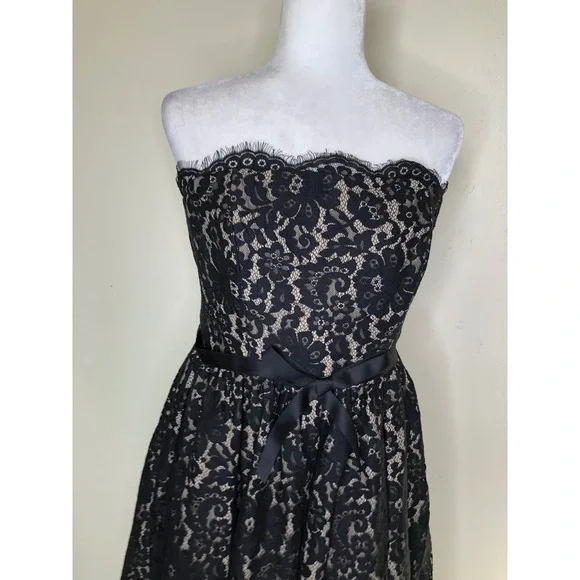 NWT Robert Rodriguez Neiman Marcus Target Black Lace Strapless Party Dress - Picture 8 of 16